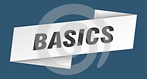 basics banner template. ribbon label sign. sticker