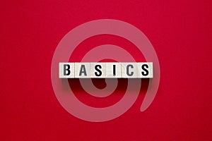 Basics - word concept on cubes