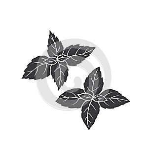 Basil glyph icon.