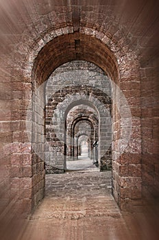 Basilica of Bom Jesus corridor