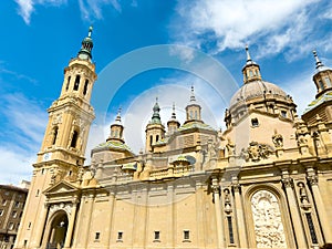 Basilica and cathedral of El Pilar, Zaragoza, Spain.