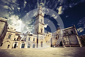 Basilica Church of the Holy Cross. Lecce, Italy