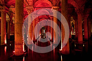Basilica Cistern interior at Istanbul