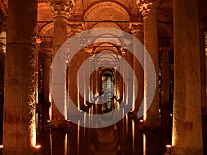 Basilica Cistern in Istanbul photo