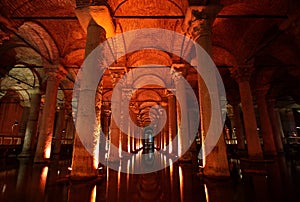 The Basilica Cistern in Istanbul photo