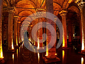 Basilica Cistern in Istanbul photo