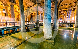 The Basilica Cistern (Sunken Palace, or Sunken Cistern), is