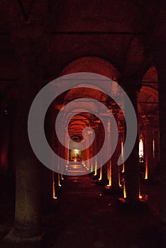 The Basilica Cistern Sunken Palace , or Sunken Cistern , is the largest of several hundred ancient cisterns that lie beneath the