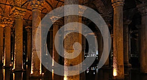 The Basilica Cistern - underground water reservoir. Istanbul, Tu photo