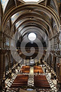 Basilica de Montserrat near Barcelona in Spain