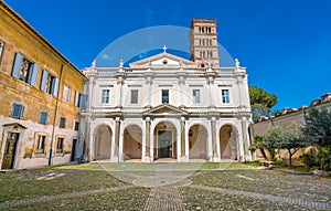 Basilica of the Saints Bonifacio and Alessio on the Aventine Hill in Rome, Italy. photo