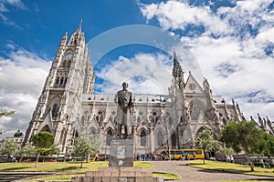 The Basilica del Voto Nacional in Quito