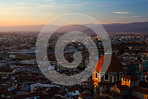 Basilica di San Lorenzo at sunset