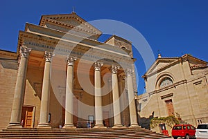 Basilica di San Marino, dedicated to Saint Marinus, founder & patron, a Catholic main church located in Republic of San Marino