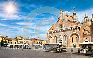 The Basilica di Sant`Antonio and Piazza del Santo in Padova, Italy photo
