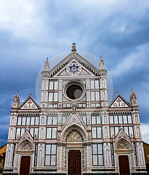 The Basilica di Santa Croce (Basilica of the Holy Cross) - famous Franciscan church on Florence, Italy