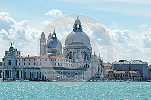 Basilica di Santa Maria della Salute on Grand Canal, Venice, Italy