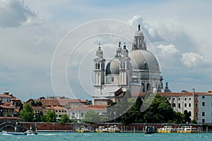Basilica di Santa Maria della Salute on Grand Canal, Venice, Italy
