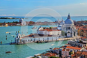 Basilica di Santa Maria della Salute on Punta della Dogana in Venice, Italy