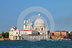 Basilica di Santa Maria della Salute on Punta della Dogana in Venice, Italy