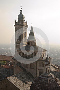 Basilica di Santa Maria Maggiore in Bergamo seen from the Campanone