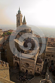 Basilica di Santa Maria Maggiore in Bergamo seen from the Campanone