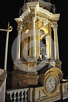 Basilica di Superga in Turin at night