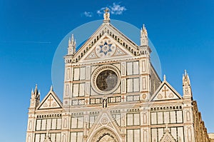 The Basilica of the Holy Cross in Florence, Italy