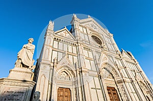 The Basilica of the Holy Cross in Florence, Italy