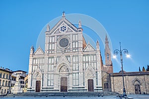 The Basilica of the Holy Cross in Florence, Italy