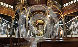 Basilica interior in Cartago, Costa Rica