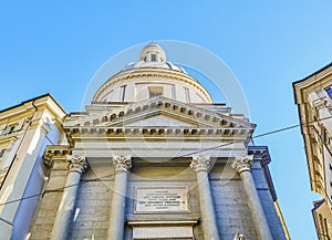 Basilica Mauriziana. View from the Via Milano street. Turin, Piedmont, Italy photo