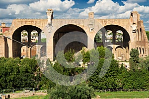The Basilica of Maxentius and Constantine in Rome photo
