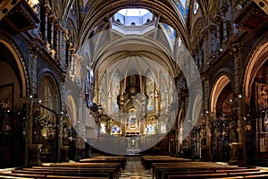 Basilica of Montserrat interior view