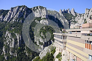 Basilica at Montserrat monastery, Spain photo