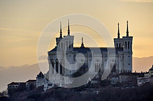 Basilica of Notre-Dame de Fourviere, Lyon, France photo