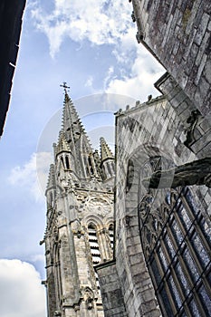 Basilica Notre-Dame-du-Roncier - Monument in Josselin, Morbihan, France.