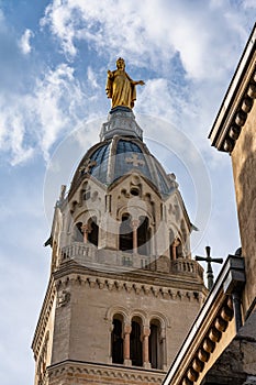 The Basilica of Notre-Dame of Fourviere in Lyon, France, Europe