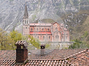 Basilica of Our Lady of Battles, Covadonga, Asturias, Spain. photo