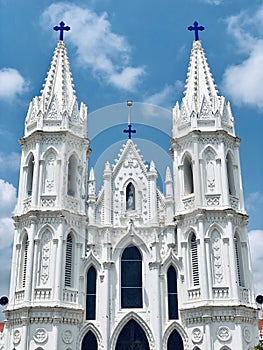 Basilica of Our Lady of Good Health, Sanctuary of St. Mary`s shrine, Cathedral of St. Mary, facade of holy trinity.