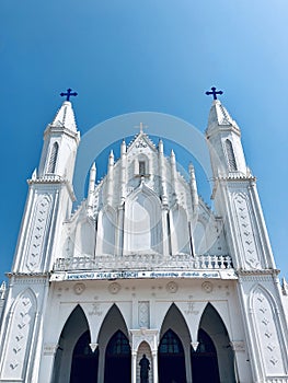 Basilica of Our Lady of Good Health, Sanctuary of St. Mary`s shrine, Cathedral of St. Mary, facade of holy trinity.