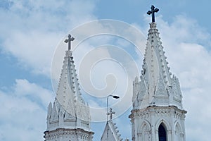 Basilica of Our Lady of Good Health, Sanctuary of St. Mary`s shrine, Cathedral of St. Mary, facade of holy trinity.