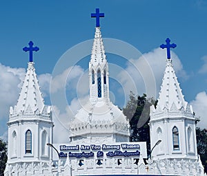 Basilica of Our Lady of Good Health, Sanctuary of St. Mary`s shrine, Cathedral of St. Mary, facade of holy trinity.