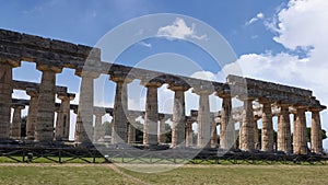 The Basilica of Paestum is the oldest of the temples in the ancient Greek city of Paestum, dating from 6th century BC