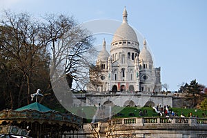 Basilica of Sacre-Coeur cathedral in Paris