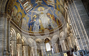 Basilica of Sacre-Coeur - fragment of the interior.