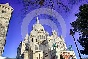 Basilica of the Sacre Coeur of Montmartre in Paris.
