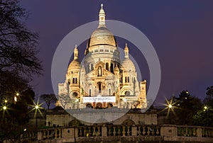 Basilica Sacre Coeur in Montmartre in Paris