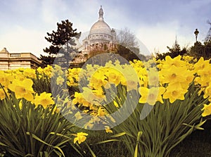 Basilica sacre couer montmartre paris france photo