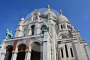 The Basilica of the Sacred Heart of Paris, (SacrÃÂ©-CÃâur,Sacre Coeur), France photo